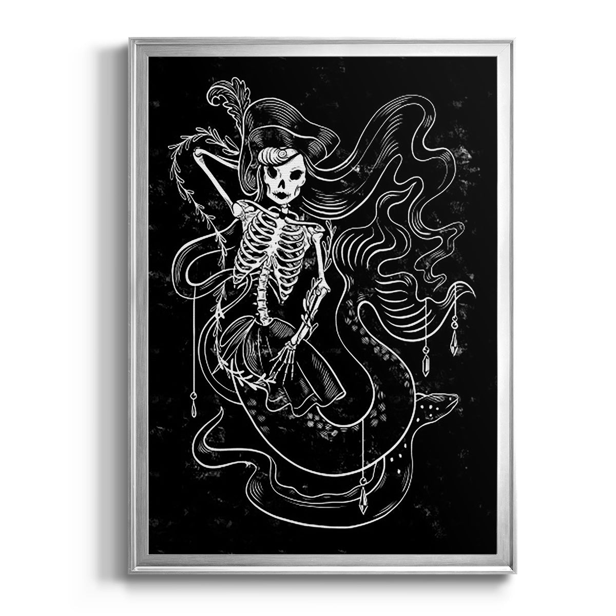 Pirate Mermaids II - Modern Framed Canvas Print