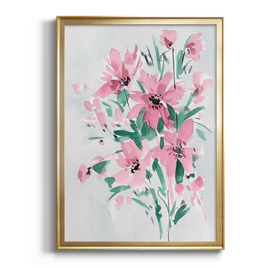 Posy Blooms III - Modern Framed Canvas Print