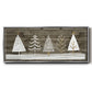 Wooded White Christmas Collection D - Floater Framed Canvas Print