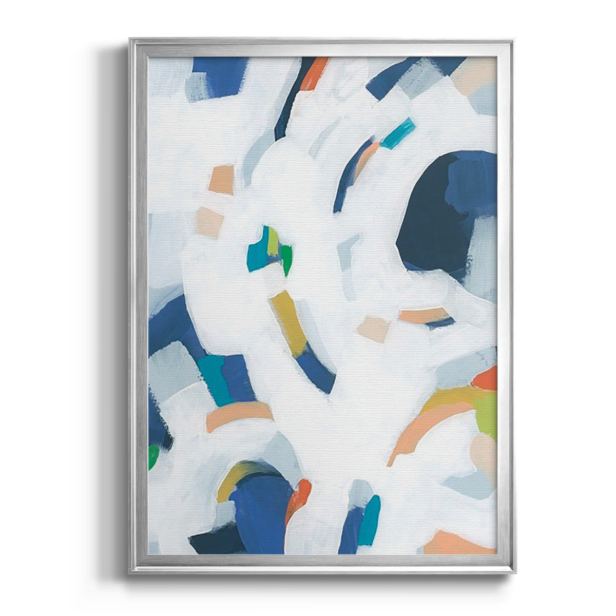 Bright Orbit II - Modern Framed Canvas Print