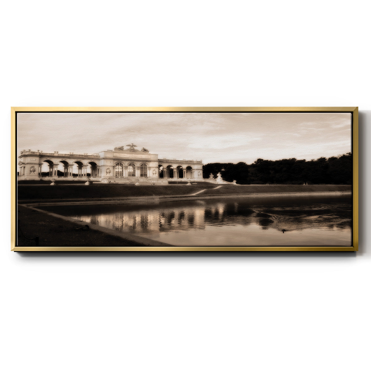 Gloriette Schonbrunn - Floater Framed Canvas Print