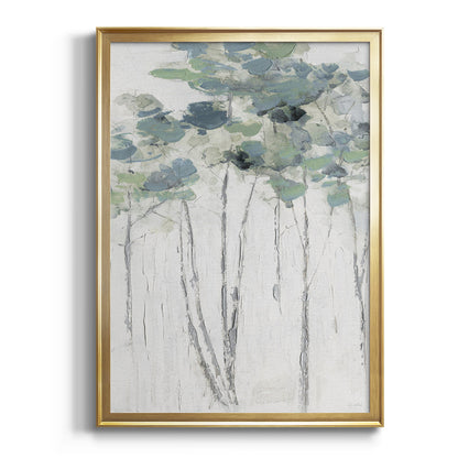 Impasto Tree Line I - Modern Framed Canvas Print