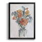 Watercolor Floral Arrangement I - Modern Framed Canvas Print