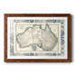 Bordered Map of Australia-Premium Framed Print - Ready to Hang