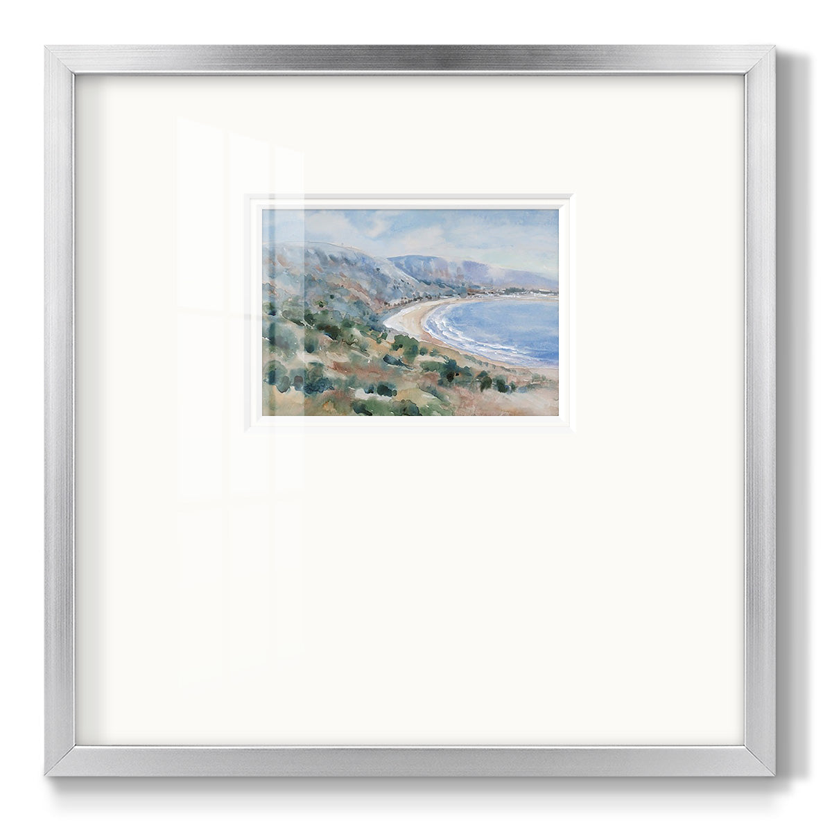 Coastal Mist II - Double Matboard Framed Print