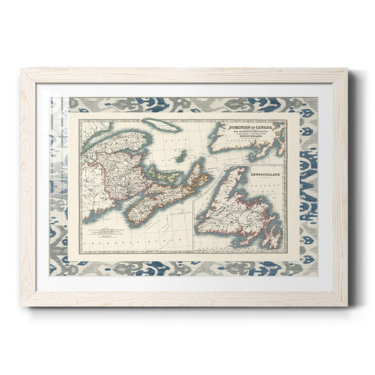 Bordered Map of Canada-Premium Framed Print - Ready to Hang