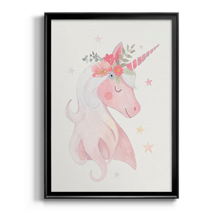 Sweet Unicorn II - Modern Framed Canvas Print