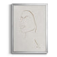 Portrait Sketch II - Modern Framed Canvas Print