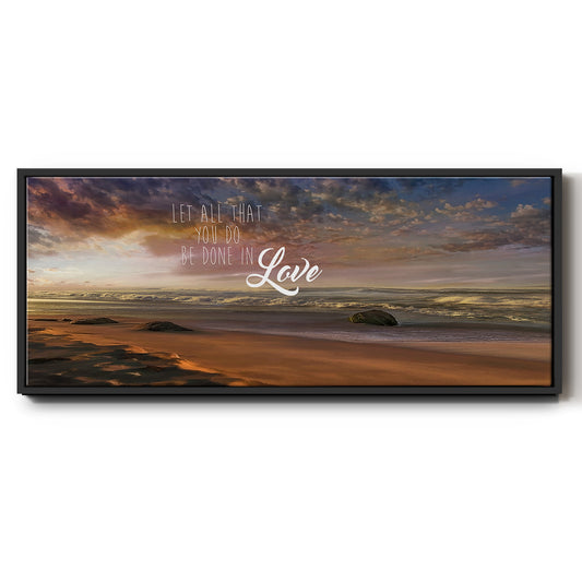 Be Done In Love - Floater Framed Canvas Print