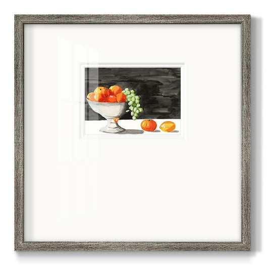 Watercolor Fruit Bowl II Premium Framed Print Double Matboard