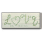 Shiplap Vines Love - Floater Framed Canvas Print