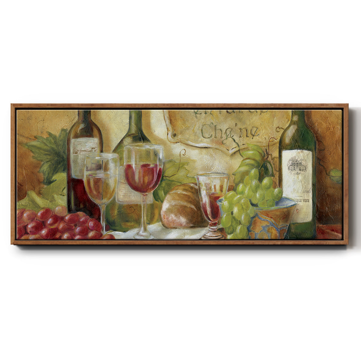 Aged Oak - Floater Framed Canvas Print