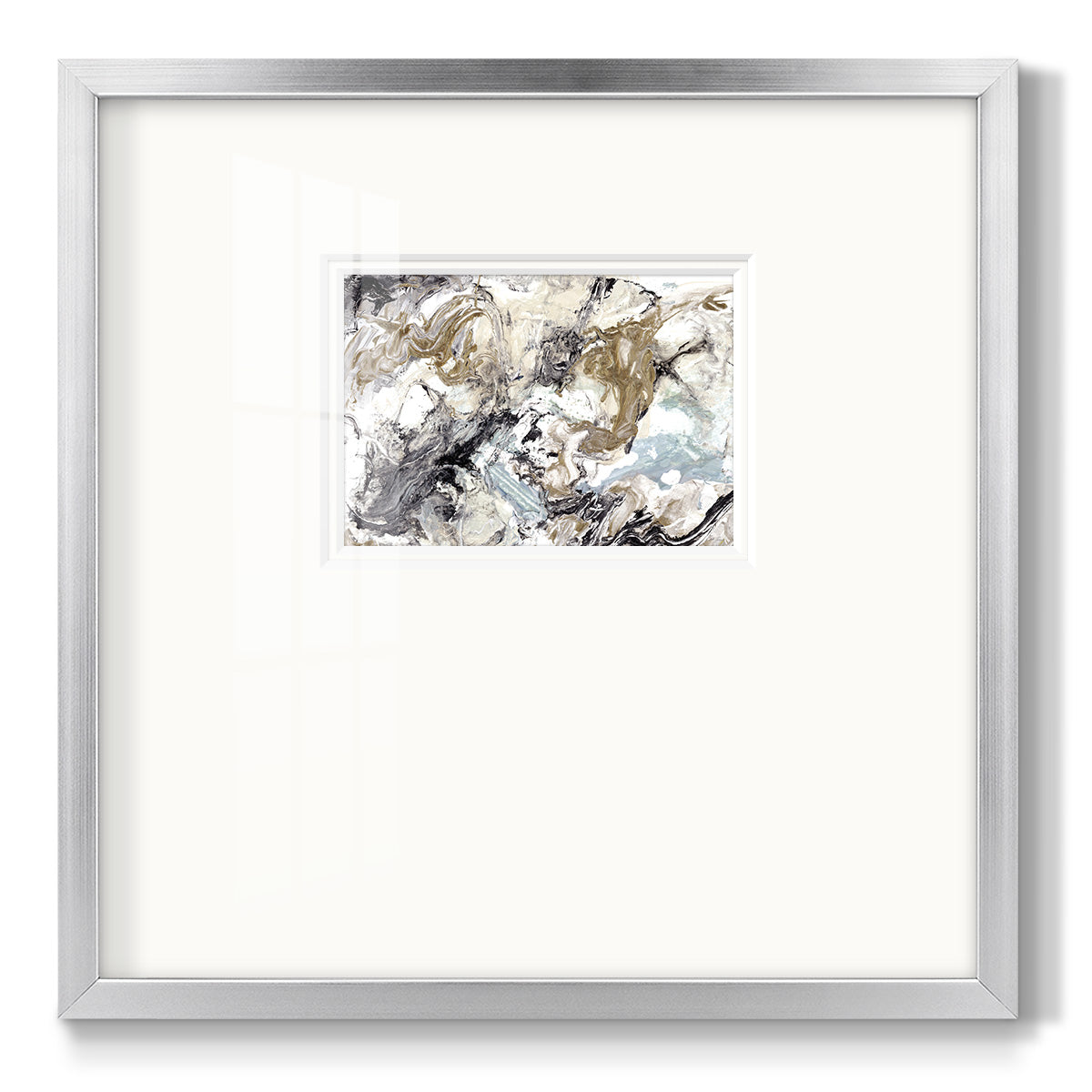 Marbelized Abstract - Double Matboard Framed Print