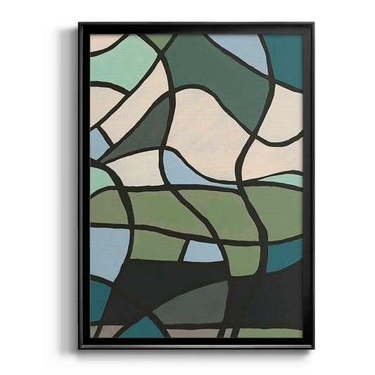 Multicolor Stained Glass II - Modern Framed Canvas Print