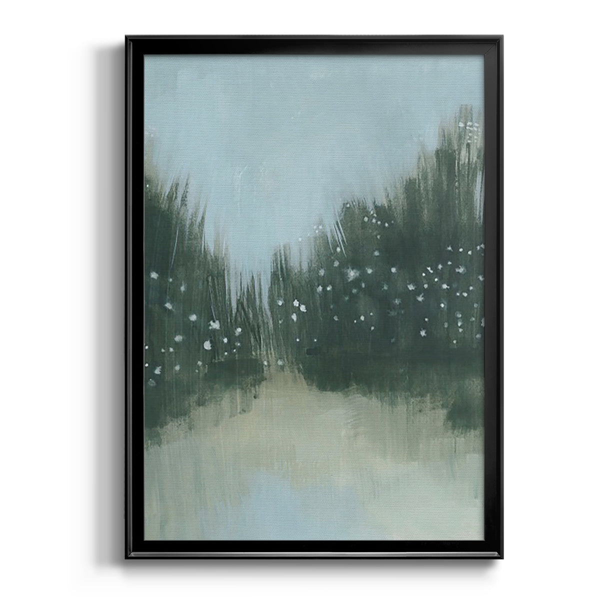 Marsh Morning Fog II - Modern Framed Canvas Print