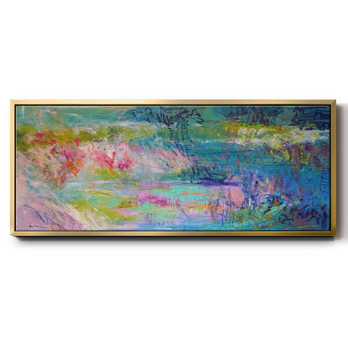Floating on a Dream - Floater Framed Canvas Print