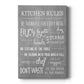 Neutral Kitchen Rules Premium Gallery Wrapped Canvas - Ready to Hang