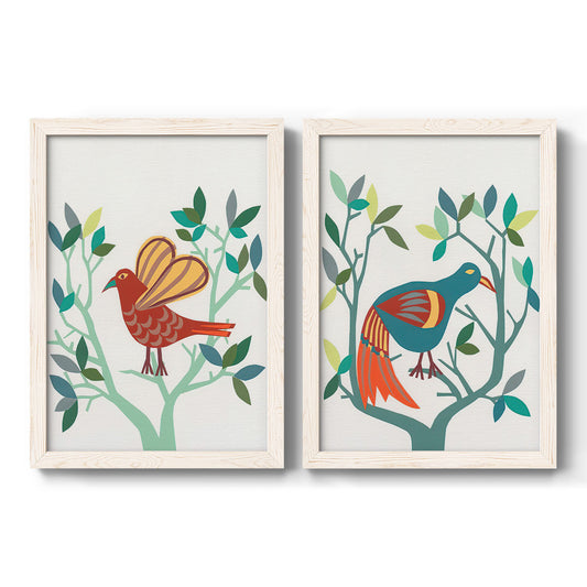 Whitty Bird I - Premium Framed Canvas 2 Piece Set - Ready to Hang