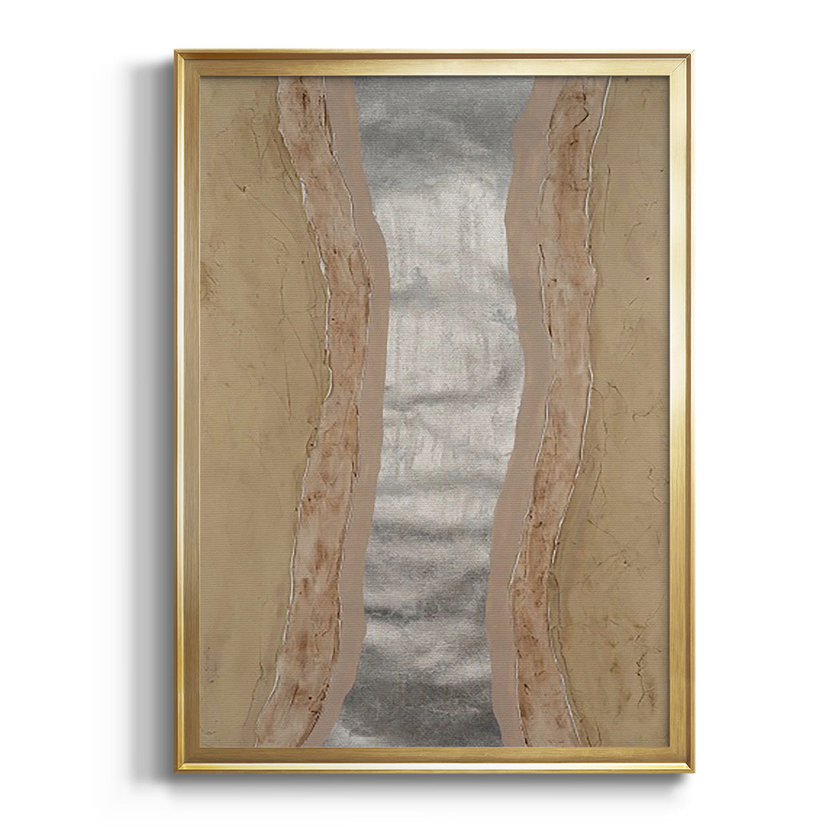 Silver Lake II - Modern Framed Canvas Print