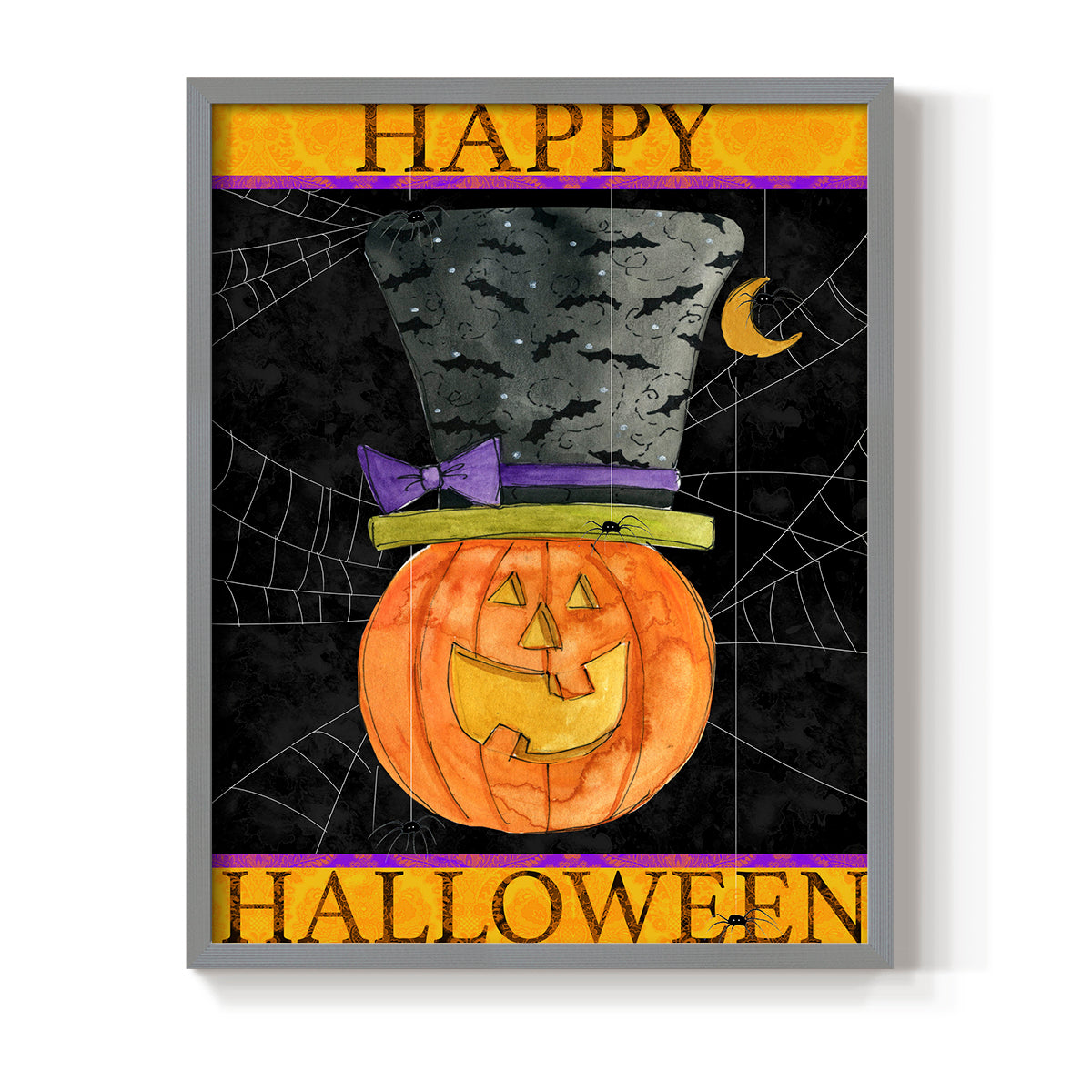 Happy Halloween - Restickable Framed Art Print