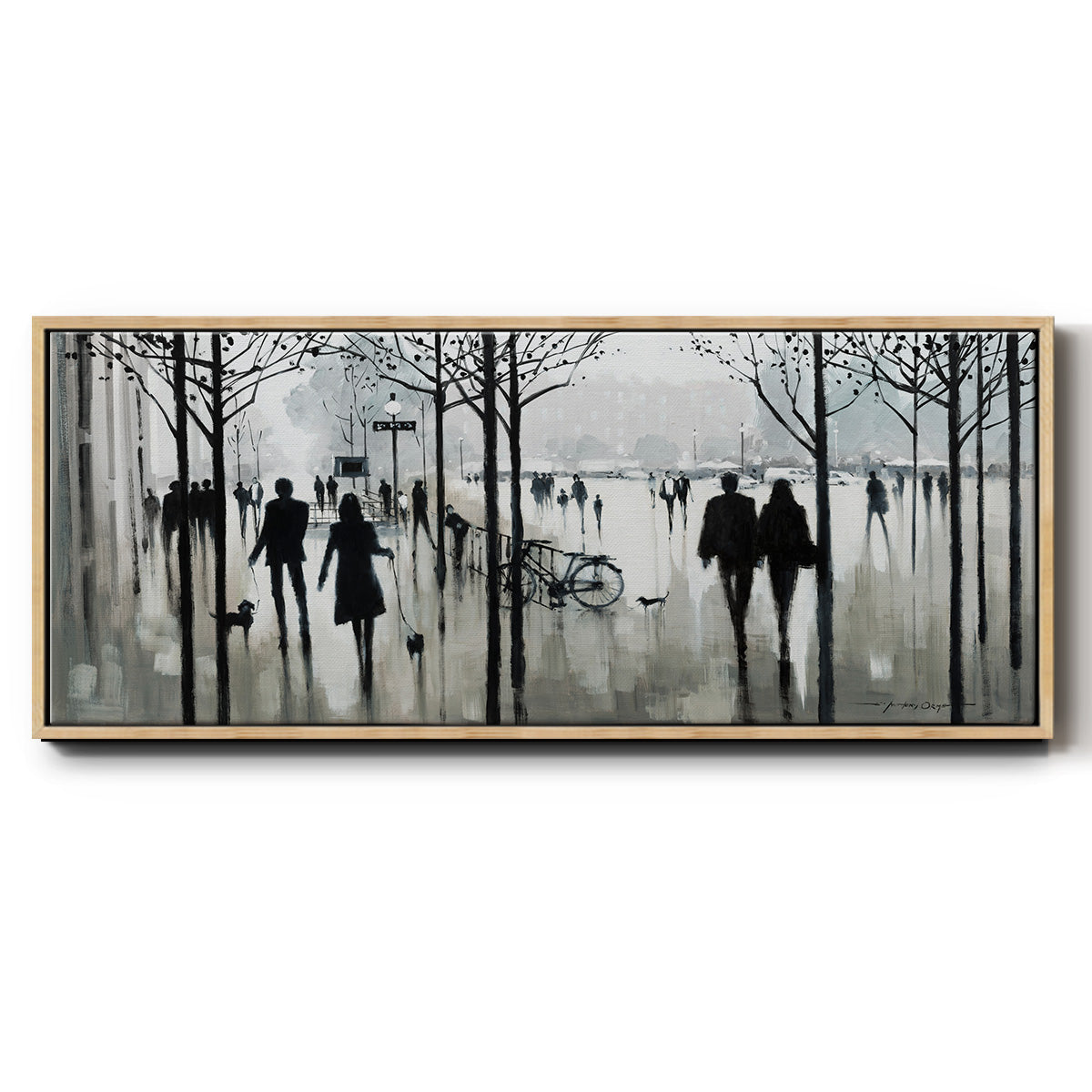 Morning Paris - Floater Framed Canvas Print