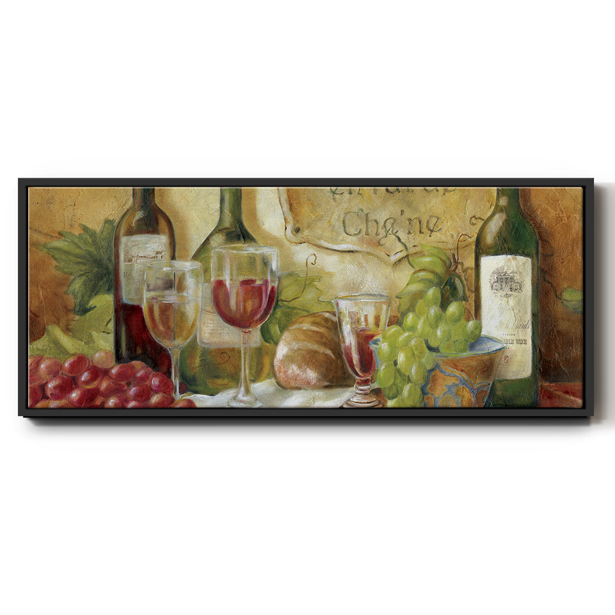 Aged Oak - Floater Framed Canvas Print