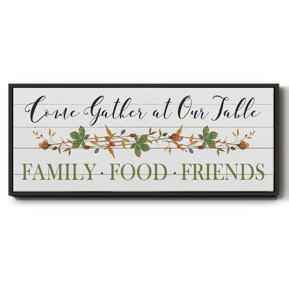 Feeding Friends I - Floater Framed Canvas Print