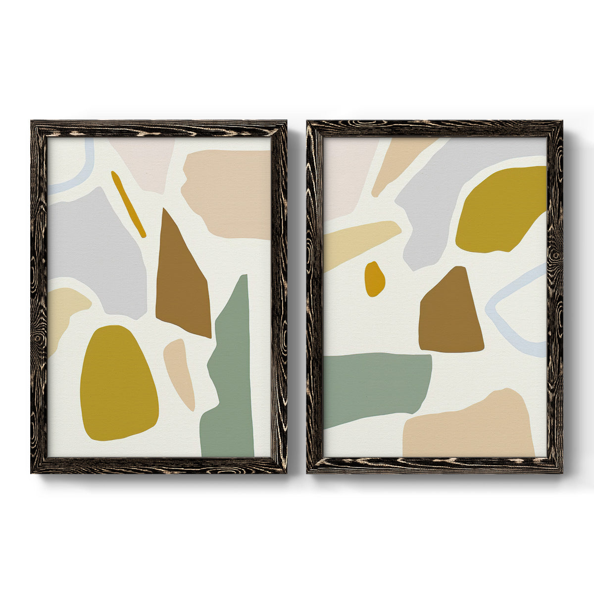 Pastel Splotches I - Premium Framed Canvas 2 Piece Set - Ready to Hang