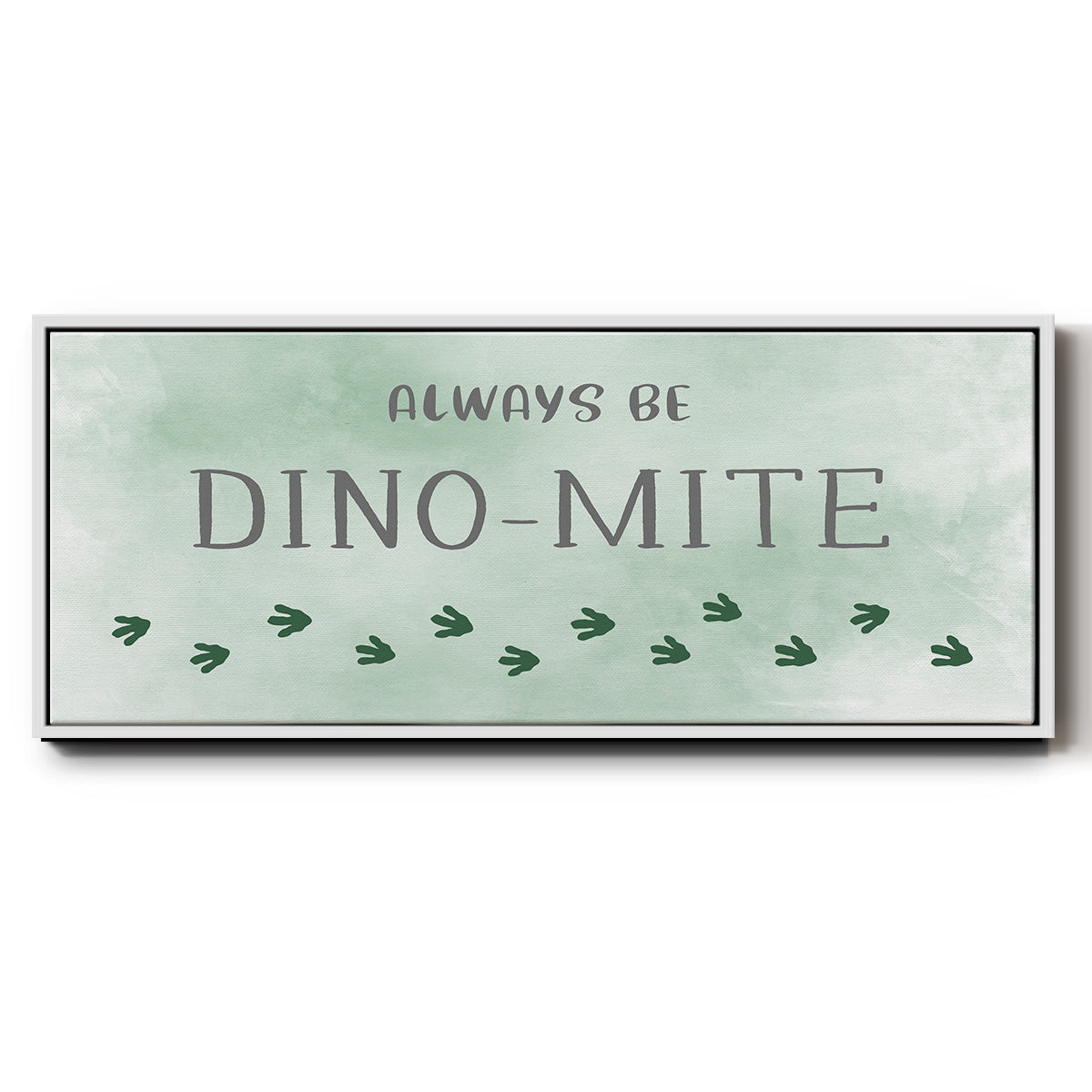 Dinomite - Floater Framed Canvas Print