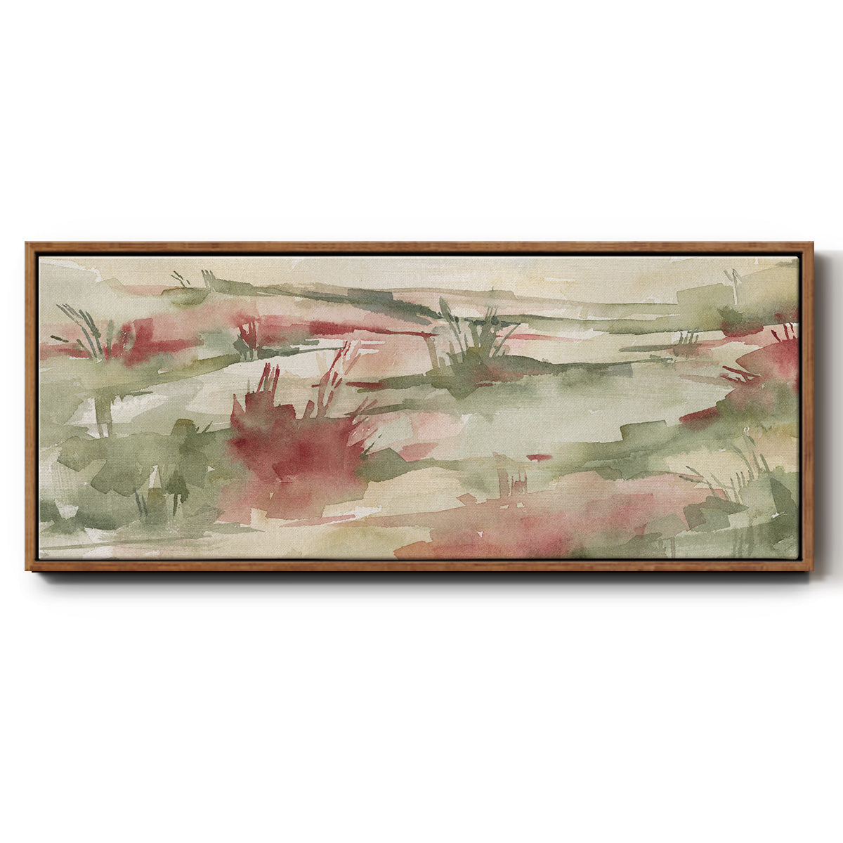Rust Grasslands II - Floater Framed Canvas Print
