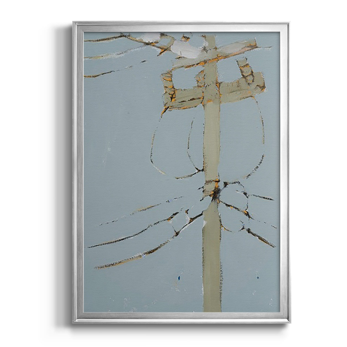 Wires V - Modern Framed Canvas Print