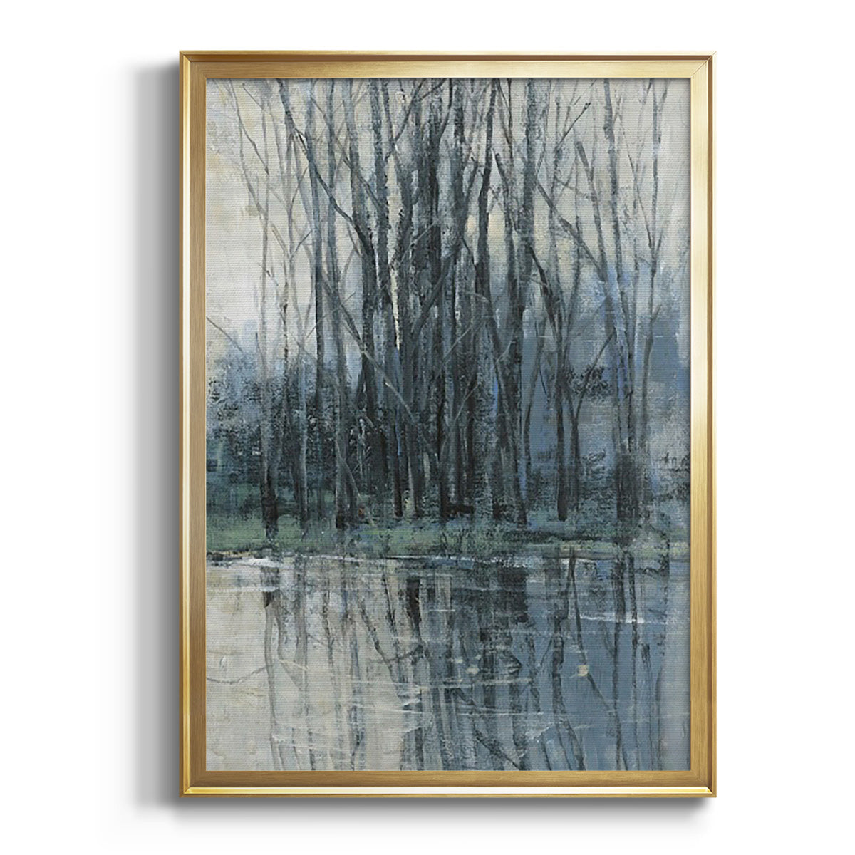 Morning Drizzle II - Modern Framed Canvas Print