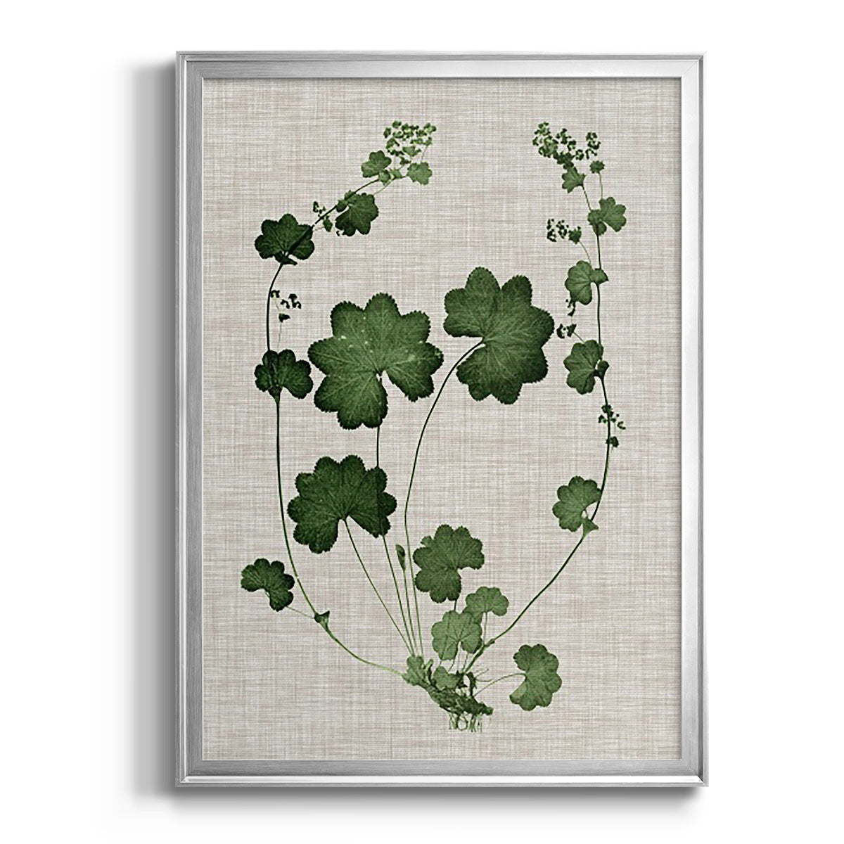 Forest Foliage on Linen II - Modern Framed Canvas Print