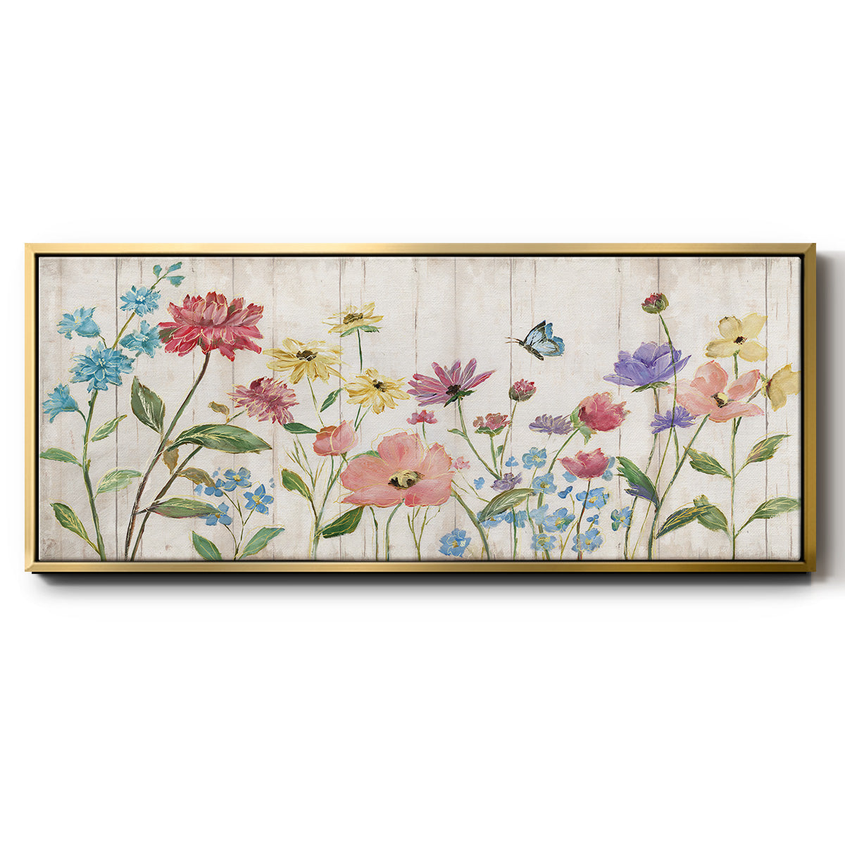 Wildflower Flutter On - Floater Framed Canvas Print