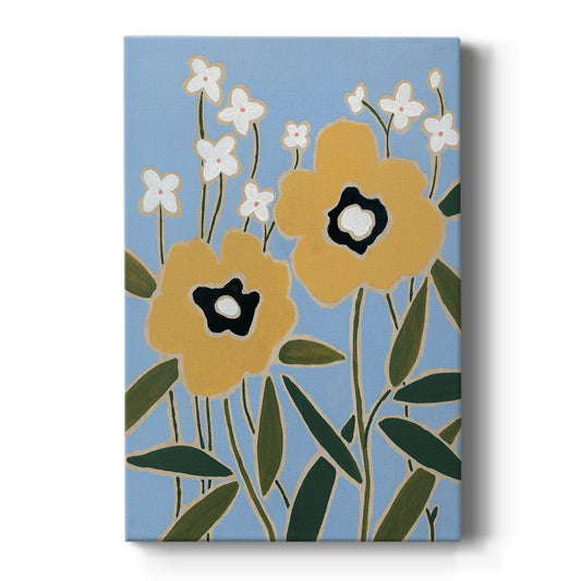 Woodblock Floral II - Canvas Art Print