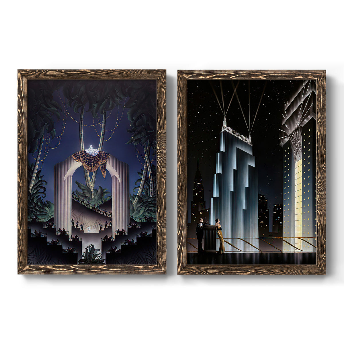 Deco Paradise - Premium Framed Canvas 2 Piece Set - Ready to Hang