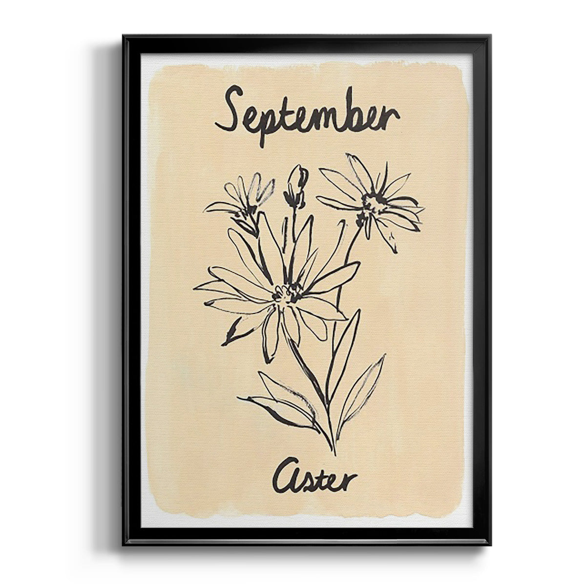 Birth Month IX - Modern Framed Canvas Print