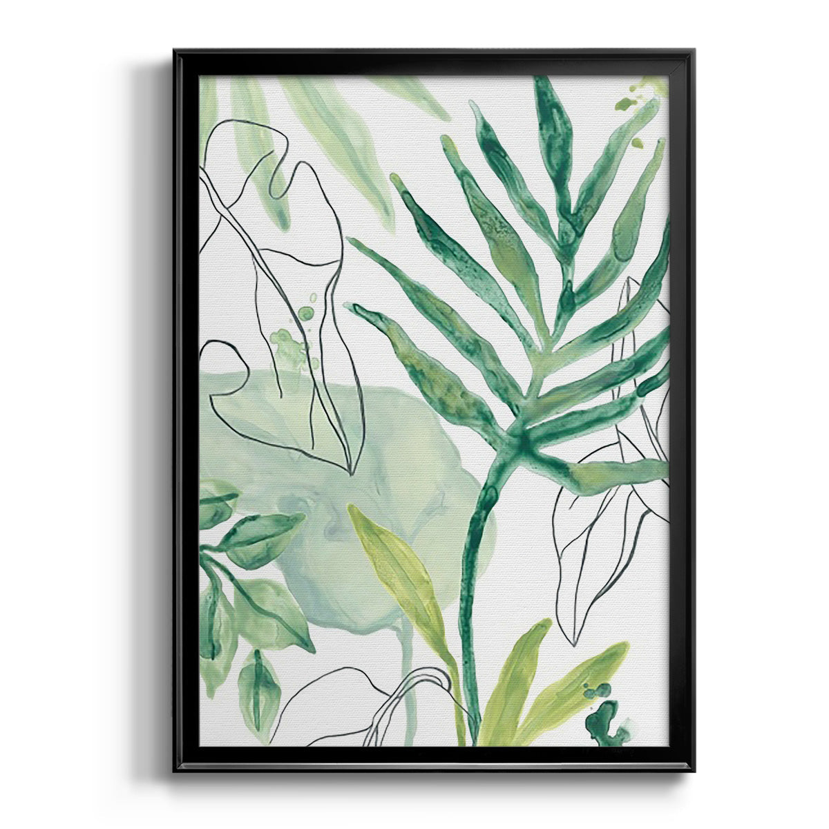 Tropical Palm Chorus III - Modern Framed Canvas Print