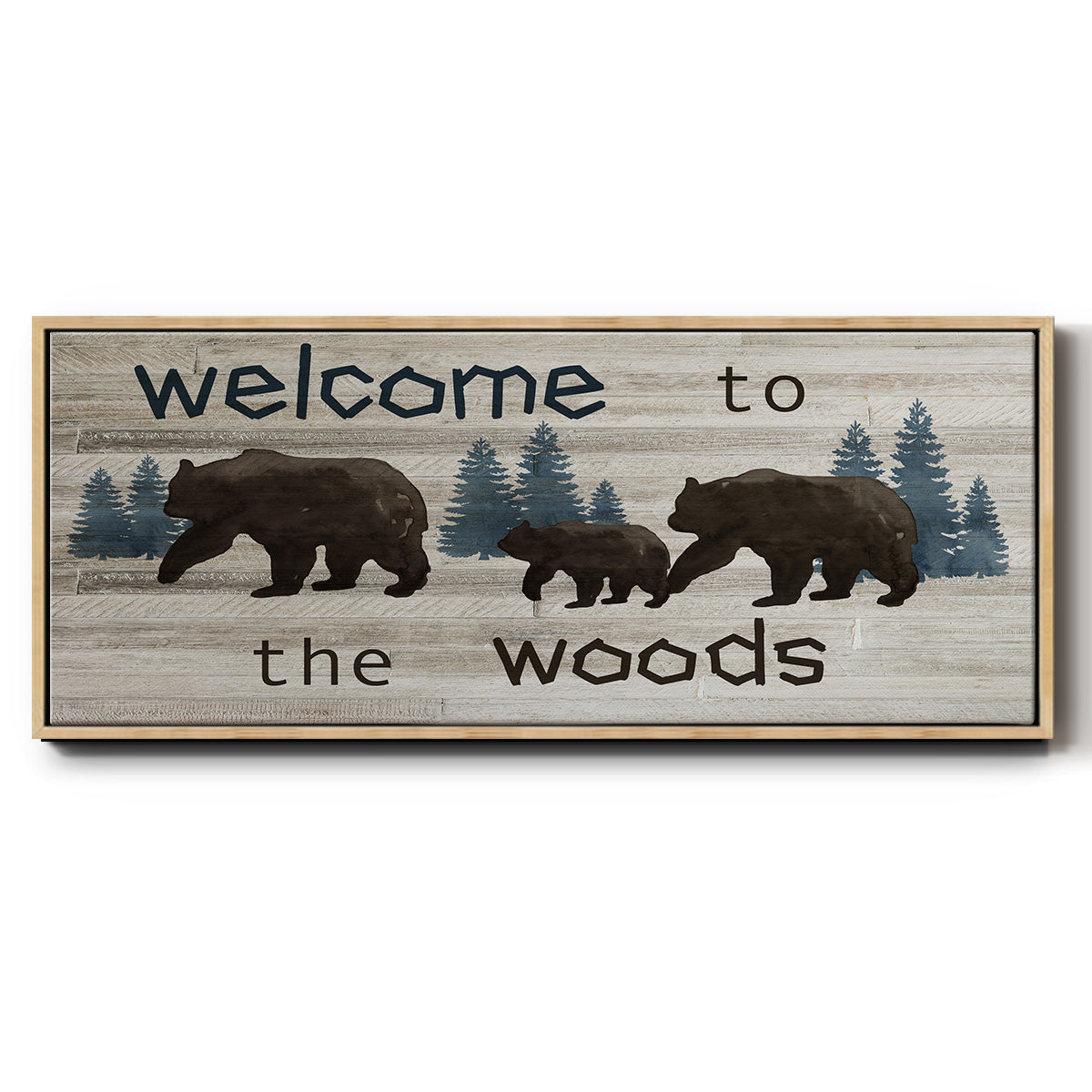 Bears Welcome - Floater Framed Canvas Print