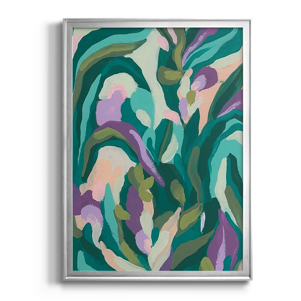 Jungle Wave I - Modern Framed Canvas Print