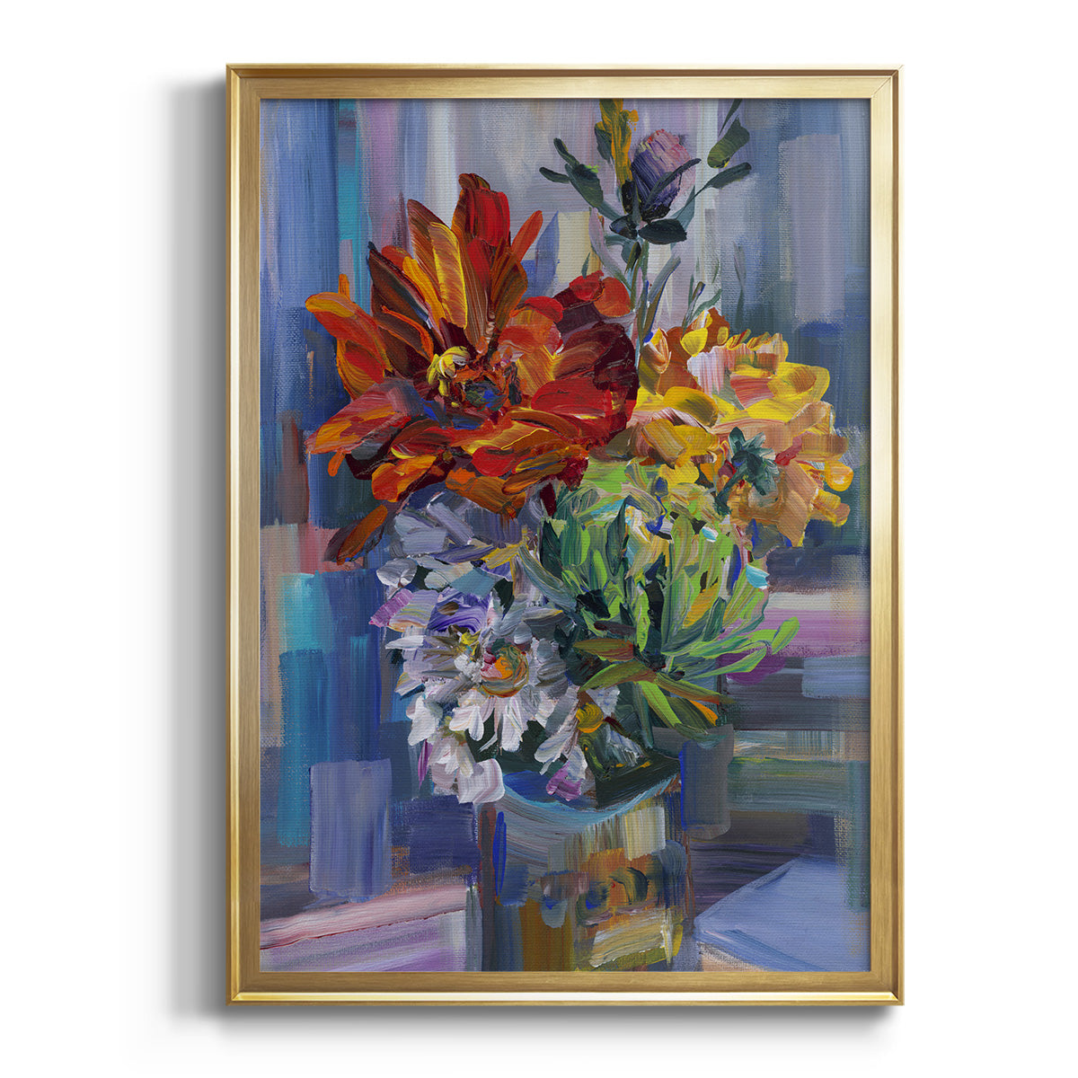Modern Bouquet - Modern Framed Canvas Print