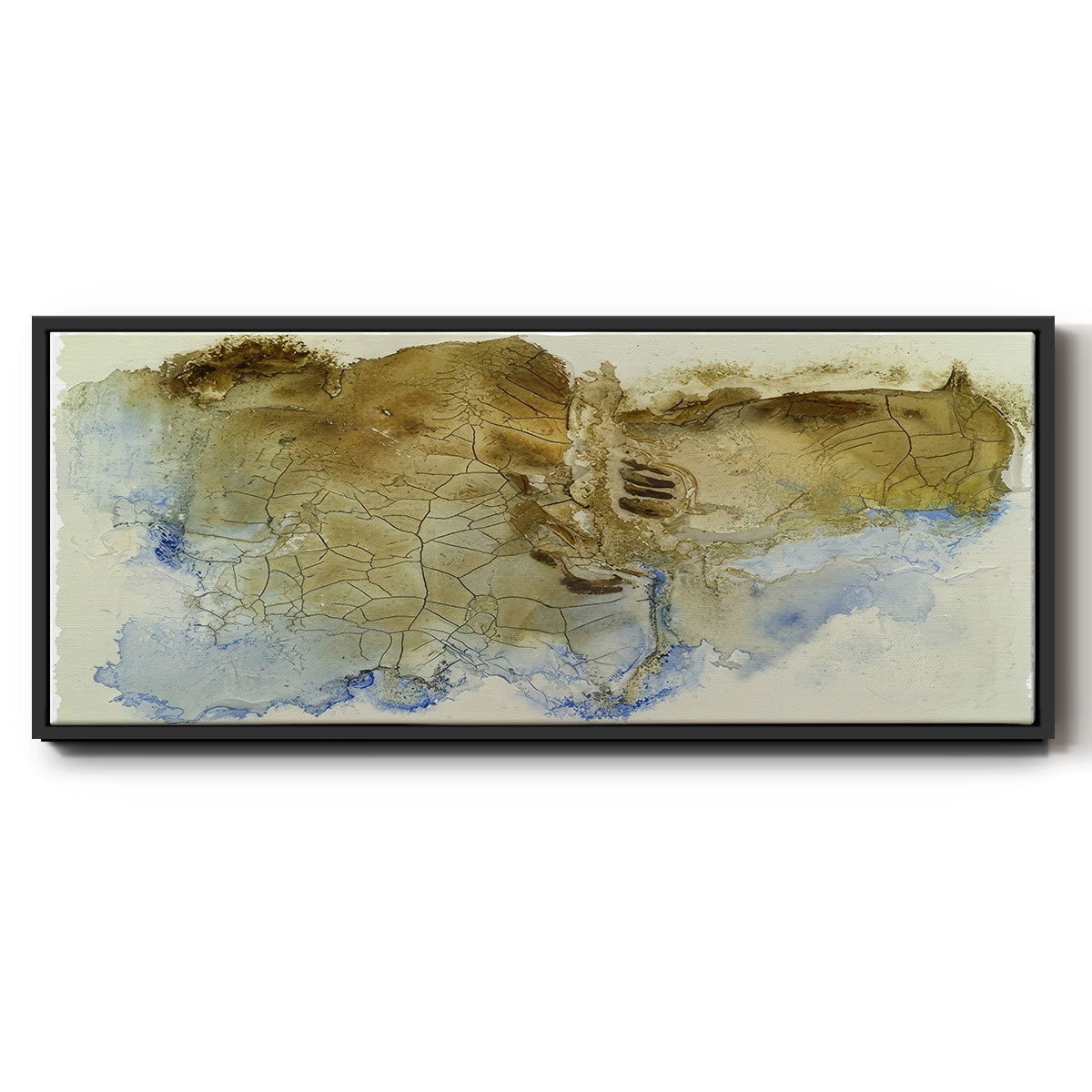 Golden Fissure I  - Floater Framed Canvas Print