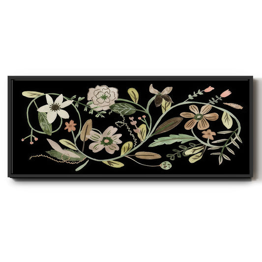 Pressed Flowers II - Floater Framed Canvas Print