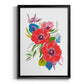 Brilliant Poppies II - Modern Framed Canvas Print