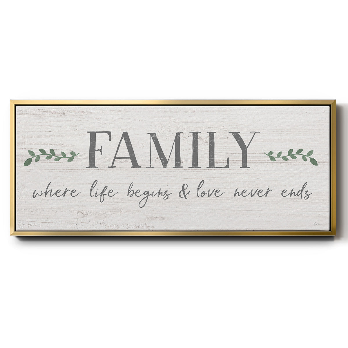 Love Never Ends - Floater Framed Canvas Print
