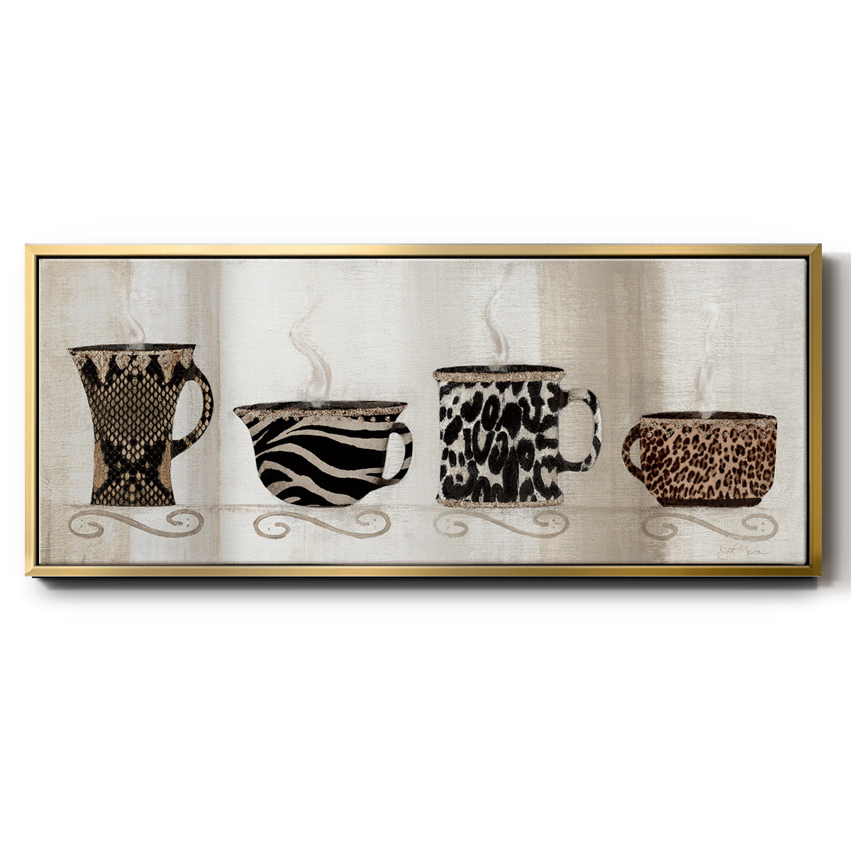 Coffee Skins II - Floater Framed Canvas Print