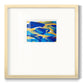 Blue and Gold Abstract I - Double Matboard Framed Print