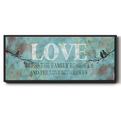 Love Between Us - Floater Framed Canvas Print