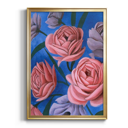 Layered Petals I - Modern Framed Canvas Print