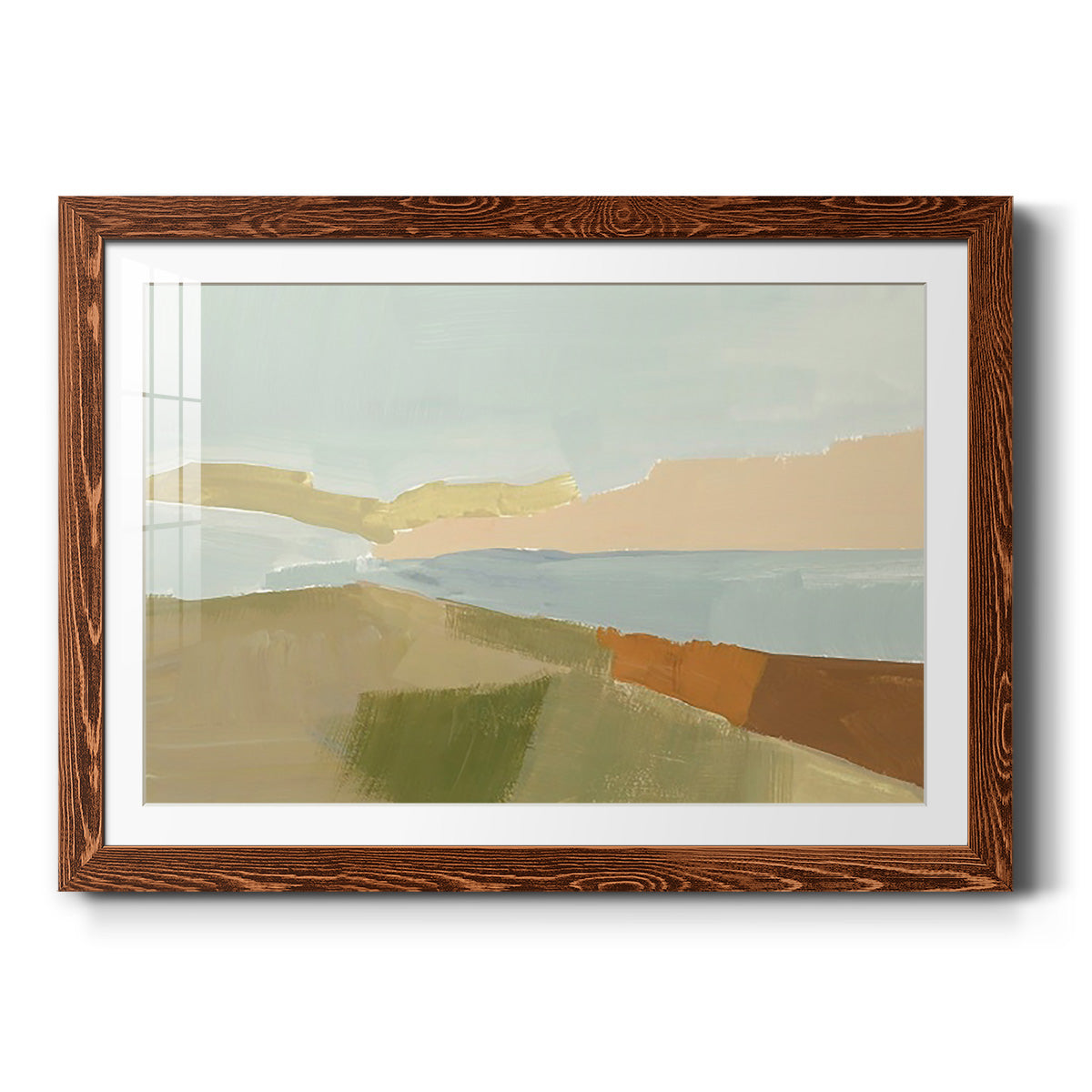 Stacked Landscape III - Barnwood Framed Art Print